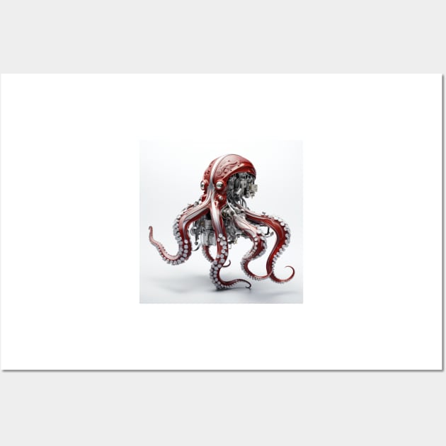 Mechanical Octopus 2 Wall Art by AstroRisq